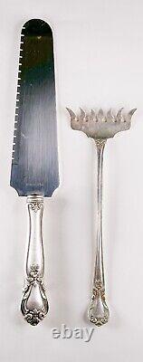 WEB Vintage Sterling Silver Lot 2 PCS Sardine Fork and Cake Serving Knife