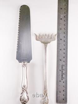 WEB Vintage Sterling Silver Lot 2 PCS Sardine Fork and Cake Serving Knife