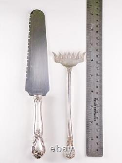 WEB Vintage Sterling Silver Lot 2 PCS Sardine Fork and Cake Serving Knife