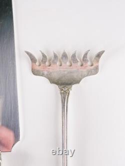 WEB Vintage Sterling Silver Lot 2 PCS Sardine Fork and Cake Serving Knife