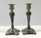 Wm Rogers & Son Victorian Rose Candlestick Holder Set Silver Plate Vtg Ornate