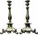 10 Paires De Bougeoirs En ArgentÉ De Style Baroque Vintage - 2,6 Livres
