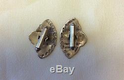 18,0 Grammes Vintage 2 Paires En Argent Sterling Thai Siamois De Danse De Manchette