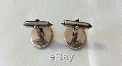 18,0 Grammes Vintage 2 Paires En Argent Sterling Thai Siamois De Danse De Manchette