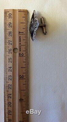 18,0 Grammes Vintage 2 Paires En Argent Sterling Thai Siamois De Danse De Manchette