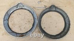 1946 1947 1948 Pontiac Headlight Bezels Doors Rings Original Gm Paire