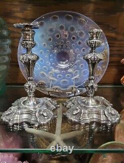 2 Bougeoirs en argent Sterling ROYAL IRISH Vintage des années 1960