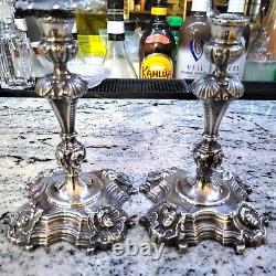 2 Bougeoirs en argent Sterling ROYAL IRISH Vintage des années 1960