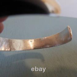 2 Bracelets Rigides Estampillés en Argent Sterling Vintage avec Recouvrement Total de 47,7 grammes Signés