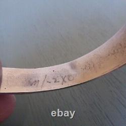 2 Bracelets Rigides Estampillés en Argent Sterling Vintage avec Recouvrement Total de 47,7 grammes Signés