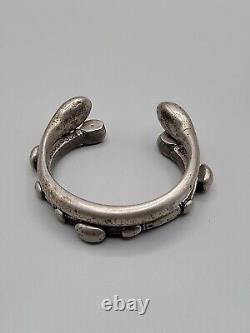 2 Bracelets de monnaie en argent nubien 800 argent 182,7 grammes Paire 6.5 & 7 Antique