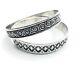 2 Bracelets Jonc En Argent Sterling Vintage, Bijoux En Argent Sterling Faits à La Main Par Ochs