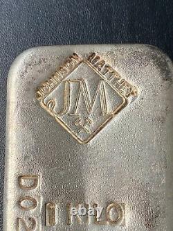 2 Consécutive Rare Vintage Kilo Silver Bar Johnson Matthey Jm 999 Canada Paire #d