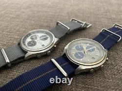 2x Montres Chronographes Vintage Seiko 7t32-7c60 Et 7c69 Panda (pair)