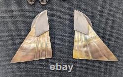 30+ Paires - Boucles d'oreilles en argent sterling vintage avec diamants, pierres précieuses, etc. 114g
