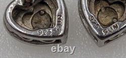 30+ Paires - Boucles d'oreilles en argent sterling vintage avec diamants, pierres précieuses, etc. 114g