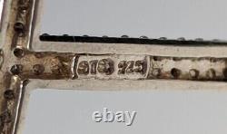 30+ Paires - Boucles d'oreilles en argent sterling vintage avec diamants, pierres précieuses, etc. 114g