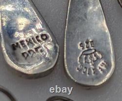 30+ Paires - Boucles d'oreilles en argent sterling vintage avec diamants, pierres précieuses, etc. 114g