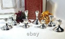 8 Porte-bougies Sterling Vintage Paires Sterling Silver Candlesticks 4 Paires