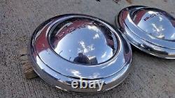 Années 1940 1950 Pontiac Wheel Covers Hub Caps Original Lyon Gm Accessoire De Luxe