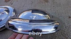 Années 1940 1950 Pontiac Wheel Covers Hub Caps Original Lyon Gm Accessoire De Luxe