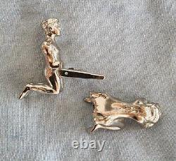 Années 1970 COUPLE DE LA BOUTIQUE DE TÊTES SIGNÉ ALINE ROACHCLIP RARE INUTILISÉ 420 NORML