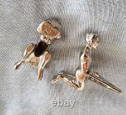 Années 1970 COUPLE DE LA BOUTIQUE DE TÊTES SIGNÉ ALINE ROACHCLIP RARE INUTILISÉ 420 NORML