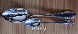 Antique Vintage Polonaise en argent 800 Paire assortie de cuillère à soupe et cuillère à café
