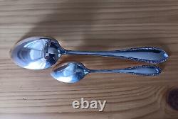 Antique Vintage Polonaise en argent 800 Paire assortie de cuillère à soupe et cuillère à café