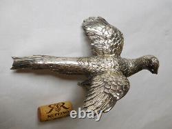 Argent Sterling 835 Belge / Néerlandais / Français Oiseaux Pheasant Paire Vintage Lovely