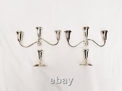 Argenterie Sterling Reed Barton 432 Candélabres 2 pièces Bougeoirs Vintage