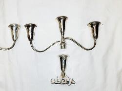 Argenterie Sterling Reed Barton 432 Candélabres 2 pièces Bougeoirs Vintage