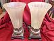 Associez 2 Lampes De Table/boudoir Vintage Uttermost Avec Des Abat-jour En Acrylique/lucite