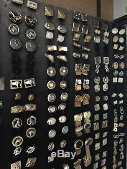 Assortiment De 100 Paires Argent Ou Ton Or / Assiette Boutons De Manchette Vintage En Vrac 5 $ La Paire