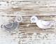 Broche Vintage Moderne Mi-siecle En Argent Sterling 925 Paire D'oiseaux Designer Pdes