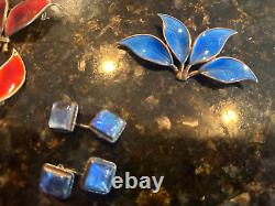 Bijoux en argent sterling vintage Danemark/Norvège lot