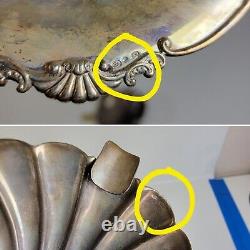 Bol et cendrier équestres en argent vintage. Paire assortie fabriquée en Italie 175G
