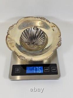 Bol et cendrier équestres en argent vintage. Paire assortie fabriquée en Italie 175G
