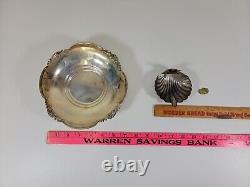 Bol et cendrier équestres en argent vintage. Paire assortie fabriquée en Italie 175G