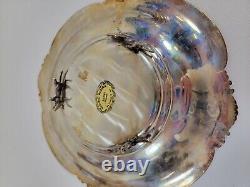 Bol et cendrier équestres en argent vintage. Paire assortie fabriquée en Italie 175G