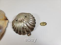 Bol et cendrier équestres en argent vintage. Paire assortie fabriquée en Italie 175G
