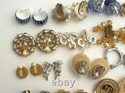 Boucles D'oreilles Vintage Lot De 21 Paires Eisenberg Sarah Cov Napier Cluster Bead