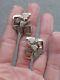Boucles D'oreilles à Vis Modernistes En Argent Sterling Rare De Graziella Laffi Vintage