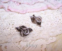 Boucles d'oreilles clip Vintage Tiffany & Co. en argent sterling à ruban plié