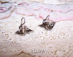 Boucles d'oreilles clip Vintage Tiffany & Co. en argent sterling à ruban plié