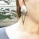 Boucles D'oreilles En Argent Sterling Et En Bronze De Studio Postmoderne Cool, Clip Vintage 1992