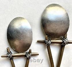 Boucles d'oreilles en argent sterling et en bronze de studio postmoderne cool, clip vintage 1992