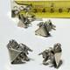 Boucles D'oreilles En Argent Vintage Et Boutons De Manchette Figure De Matador Et Taureau Paire De Bijoux En Argent Sterling
