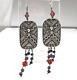 Boucles D'oreilles Pendantes En Pierres Précieuses En Argent Sterling De Vtg. Jeremy & Carrie Gicker 1991