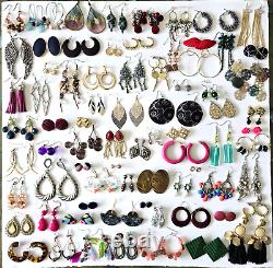 Boucles d'oreilles rétro Lot de 75 paires vintage à moderne pendantes créoles en or argent Y2K